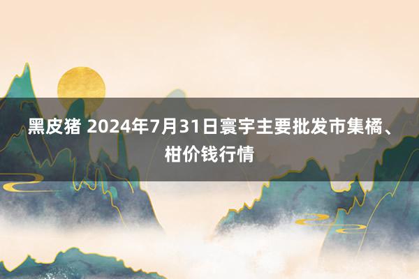 黑皮猪 2024年7月31日寰宇主要批发市集橘、柑价钱行情