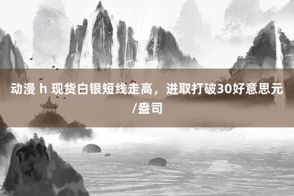 动漫 h 现货白银短线走高，进取打破30好意思元/盎司