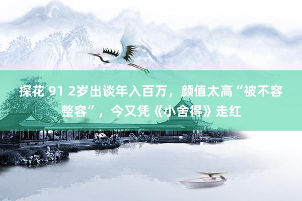 探花 91 2岁出谈年入百万，颜值太高“被不容整容”，今又凭《小舍得》走红